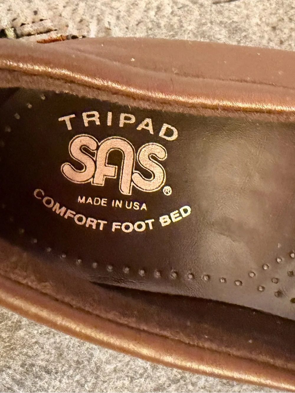 SAS  Brown Leather Slip-On Loafers